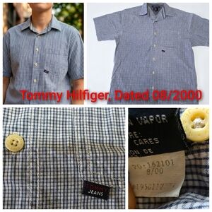 VTG Tommy Jeans Gingham S/S Button-Down Shirt – Size S – MINT!